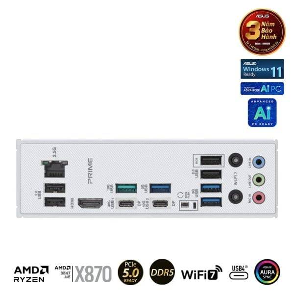 Bo mạch chủ ASUS PRIME X870-P-CSM DDR5 3