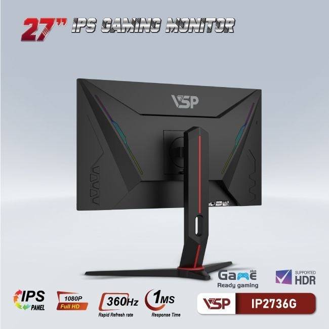 MÀN HÌNH PHẲNG ĐEN VSP IP2736G 27'' FHD 360Hz IPS TRÀN VIỀN 1Ms CHUYÊN GAME 5