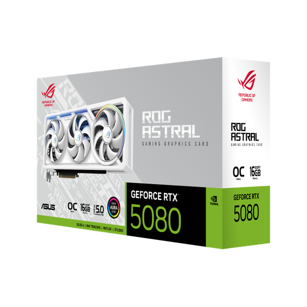 Card màn hình ASUS ROG Astral GeForce RTX 5080 16GB GDDR7 White OC Edition 3