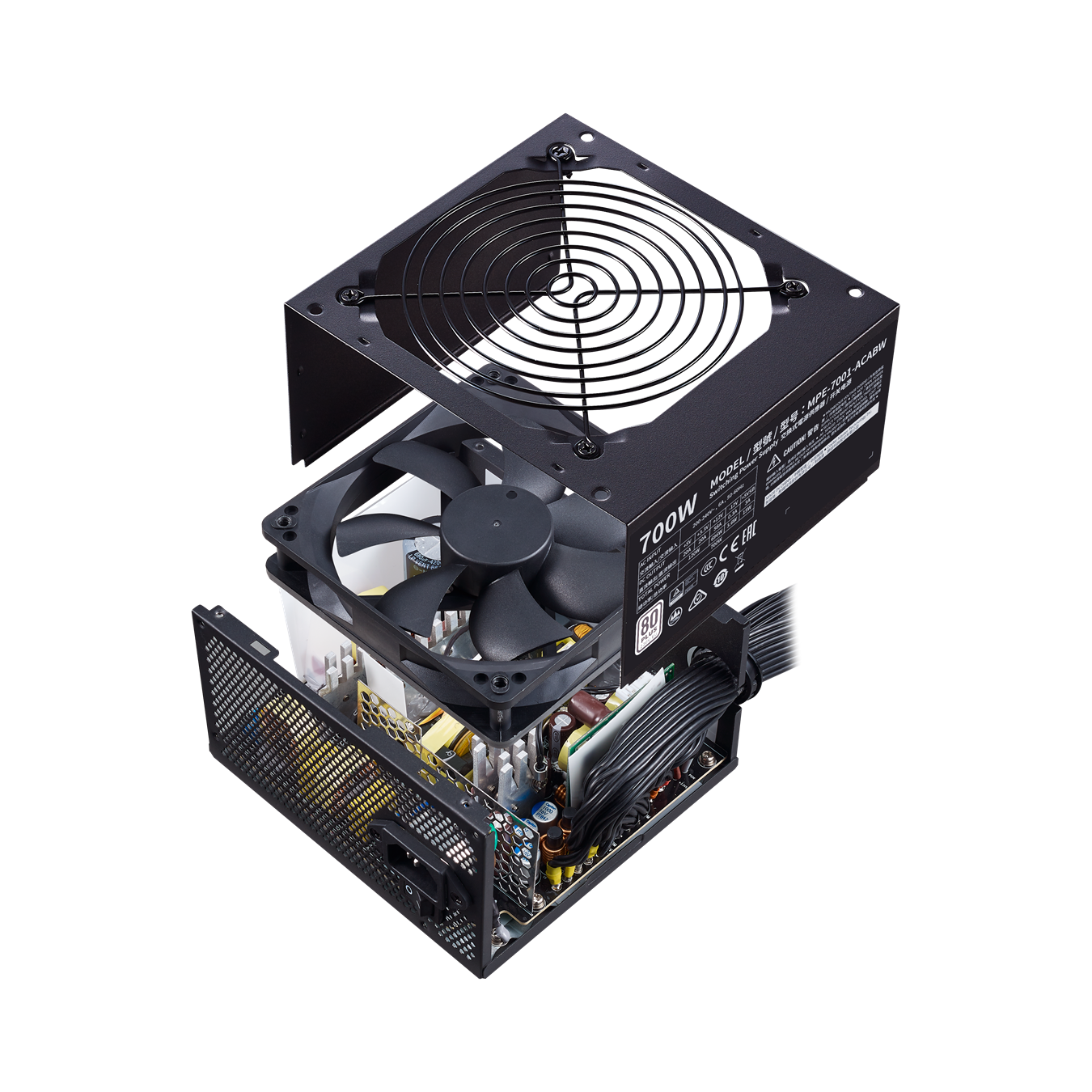 Nguồn máy tính COOLERMASTER MWE WHITE 80 Plus 700W Đen/Black