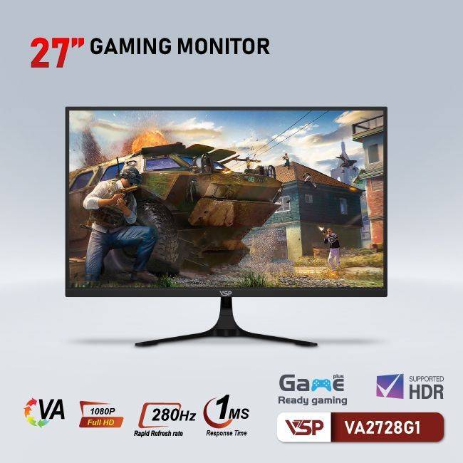 Màn hình phẳng Đen VSP VA2728G1 27'' FHD VA 280Hz 1ms Chuyên Game
