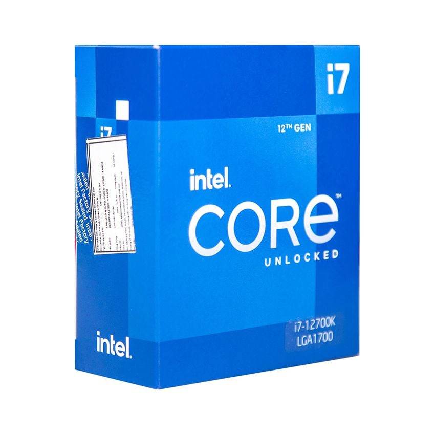 Chip Xử Lý CPU Intel Core i7 12700K (3.8GHz turbo up to 5.0Ghz, 12 nhân 20 luồng, 25MB Cache, 125W) - Box Chính Hãng
