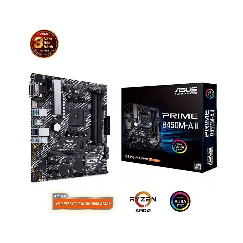 Bo mạch chủ ASUS PRIME B450M A II DDR4