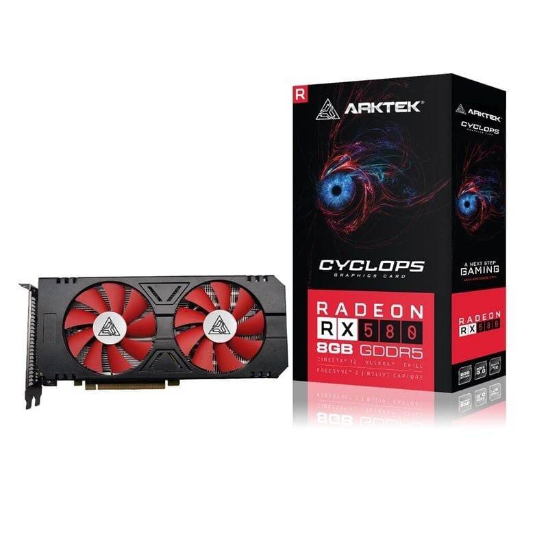 Card màn hình ARKTEK Radeon RX 580 8GB GDDR5 2 Fan - Đen/Black