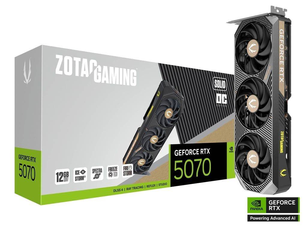 Card màn hình Zotac Gaming GeForce RTX 5070 Solid OC 12GB GDDR7