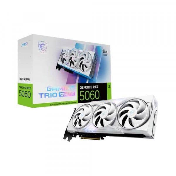 Card màn hình MSI GeForce RTX 5060 GAMING TRIO OC 8GB WHITE GDDR7