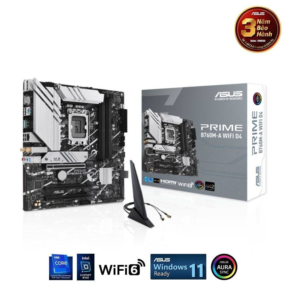 Bo mạch chủ ASUS PRIME B760M-A WIFI DDR4