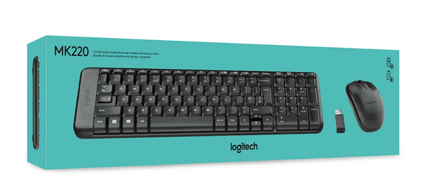 Combo bàn phím chuột không dây Logitech MK220 Đen/Black