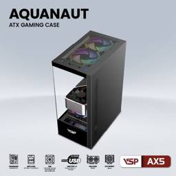 CASE VSP AX5 AQUANAUT GAMING ATX ĐEN NEW ( KHÔNG KÈM FAN)