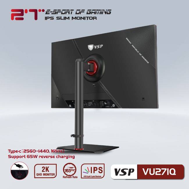 Màn hình phẳng VSP VU271Q 27'' 2K IPS 165Hz 1ms Chuyên Game 2