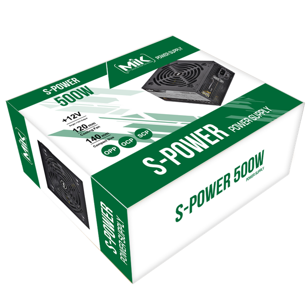 Nguồn máy tính MIK S-POWER 500W Đen/Black 3