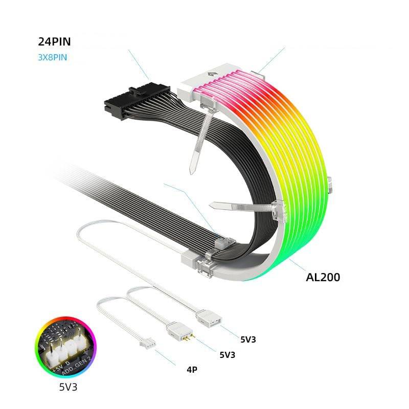 DÂY NGUỒN COVER COOLMOON ARGB AL300 NEW 2