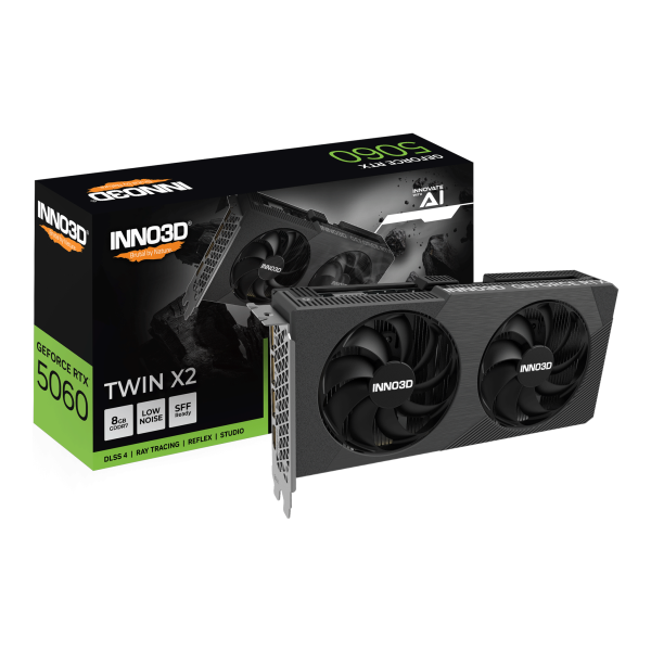 Card màn hình INNO3D GeForce RTX 5060 Twin X2 8GB 3