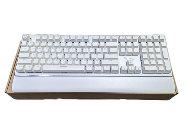 BÀN PHÍM CƠ QUANG HỌC  CÓ DÂY ROYAL KLUDGE RK S108 TRẮNG NEW