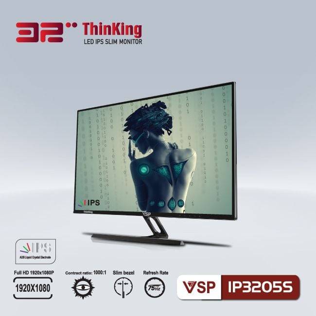 Màn hình phẳng VSP IP3205S 32'' FHD IPS 75Hz 8ms 4