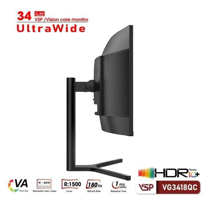 Màn hình cong VSP VG3418QC 34' UWDHD VA 180Hz 1Ms chuyên game 6