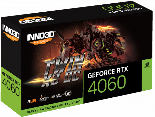 Card Màn Hình Inno3D Geforce RTX 4060 TWIN X2 8GB GDDR6 - Đen/Black 2