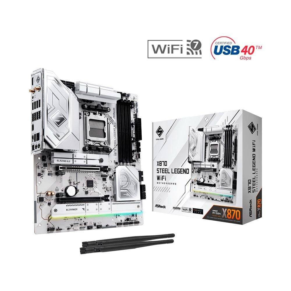 Bo mạch chủ ASROCK X870 Steel Legend Wifi DDR5 7