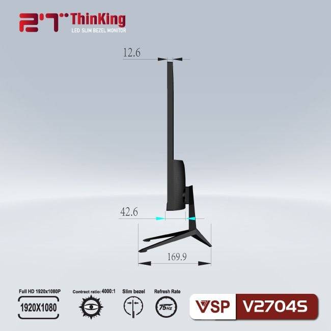 Màn hình phẳng VSP V2704S 27'' FHD IPS 75Hz 6.5ms 4