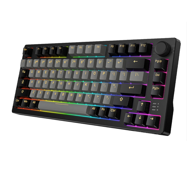 Bàn phím cơ không dây DareU EK75 Pro Black Golden Triple Mode 2