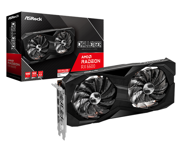 Card màn hình ASROCK Radeon RX6600 8GB CHALLENGER BLACK