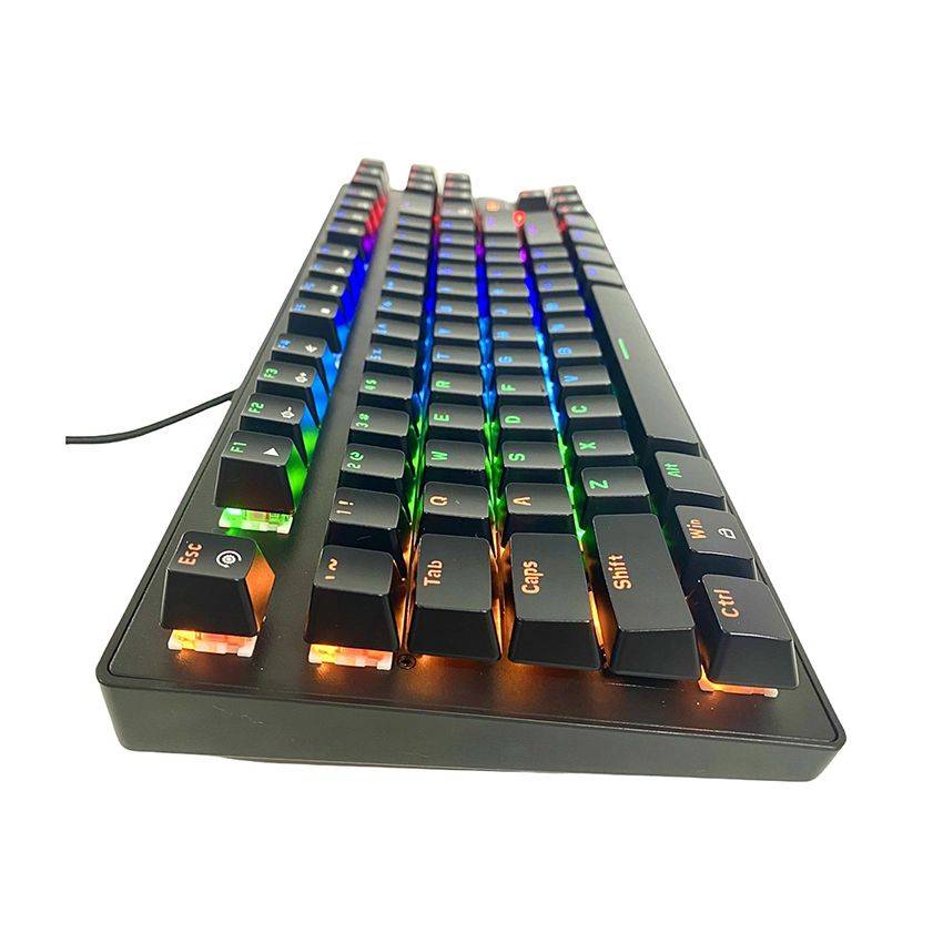 BÀN PHÍM CƠ CÓ DÂY GAMING NEWMEN GE87R BLUE SWICH LED RGB NEW 4