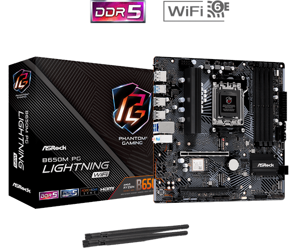Bo mạch chủ Asrock B650M PG LIGHTNING WIFI DDR5