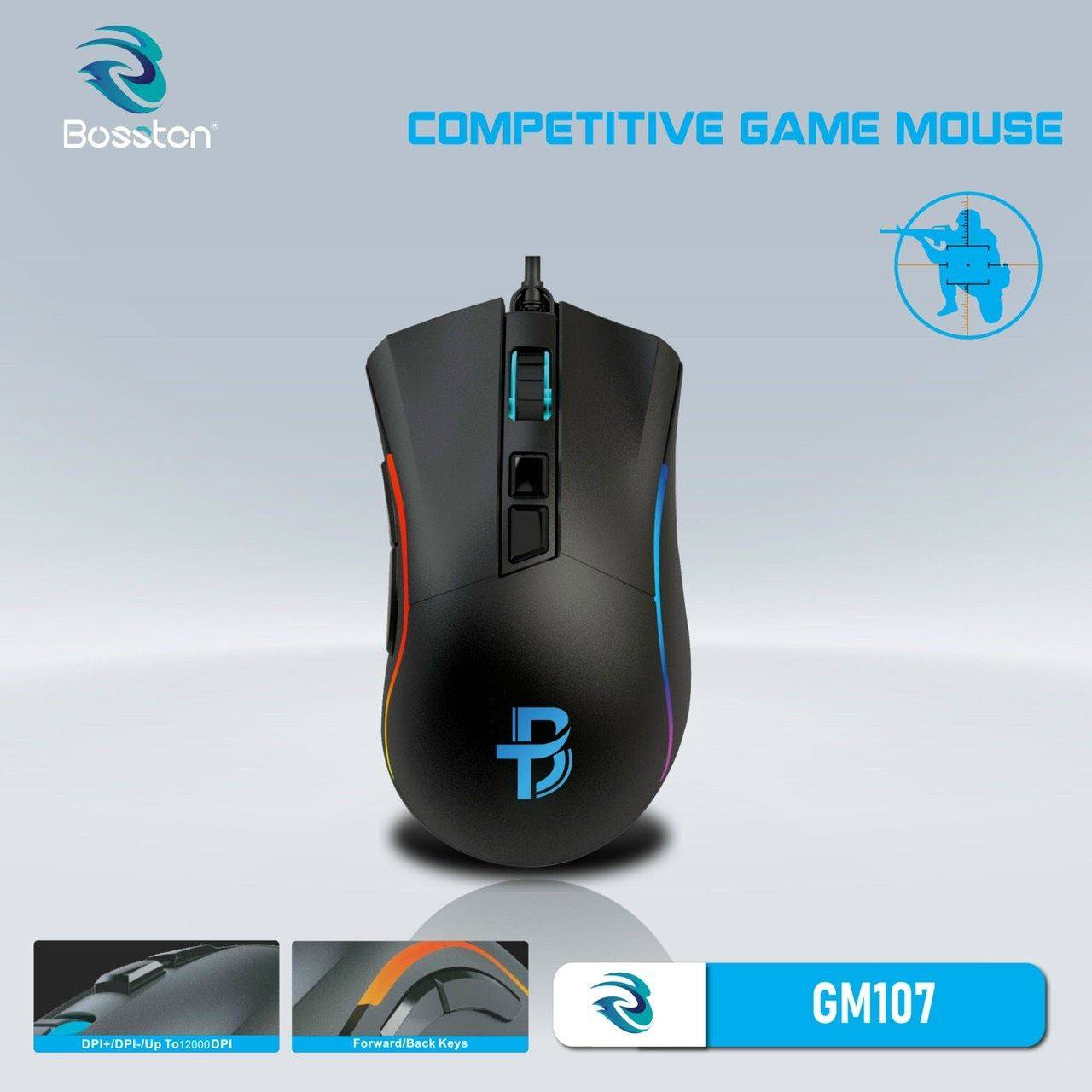 Chuột có dây Bosston GM107 Đen/Black 6