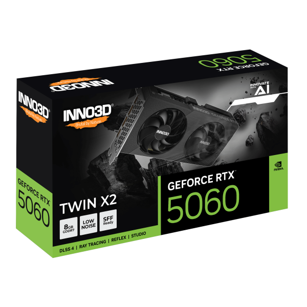 Card màn hình INNO3D GeForce RTX 5060 Twin X2 8GB 2