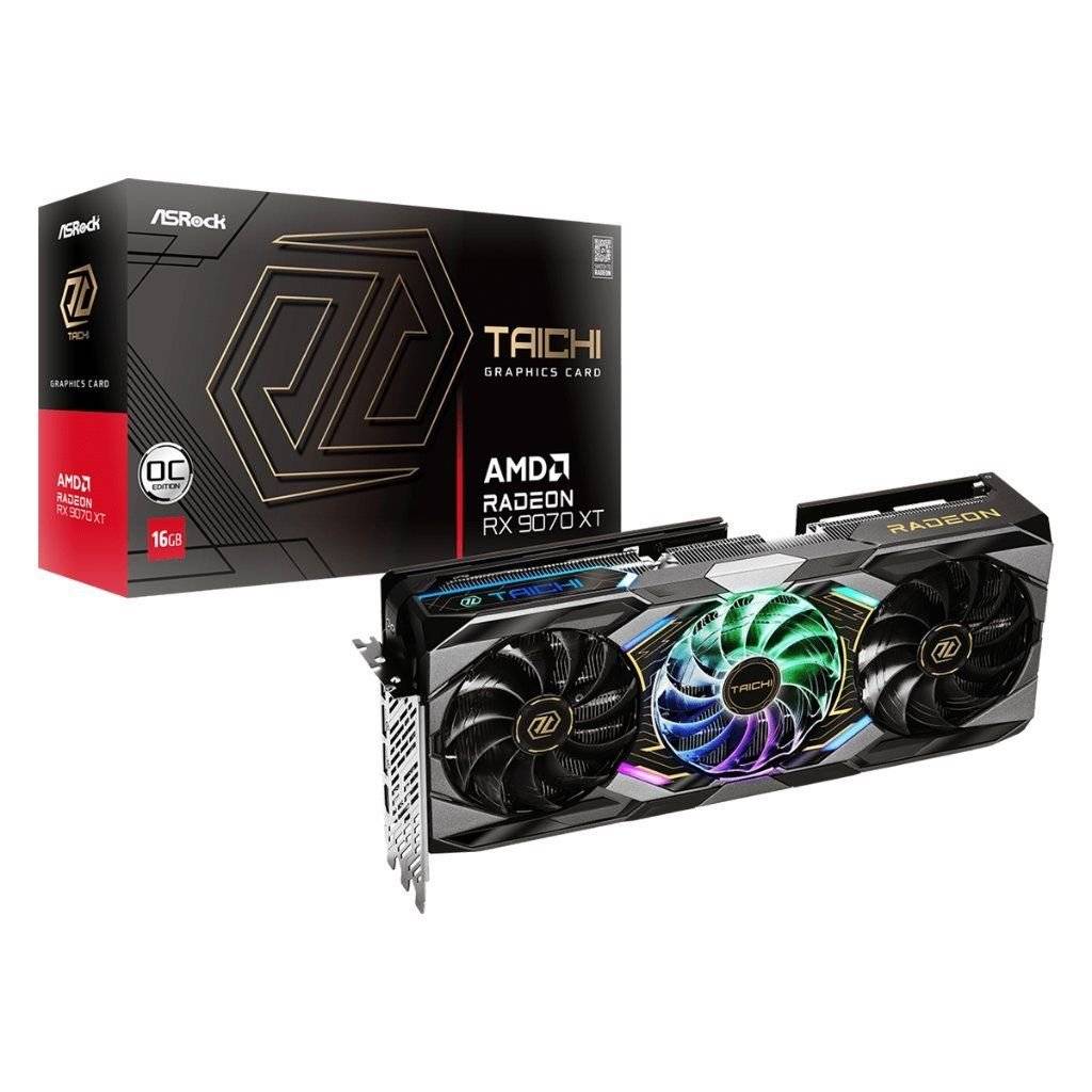 Card màn hình Asrock AMD Radeon RX 9070 XT TC Taichi OC 16GB 5