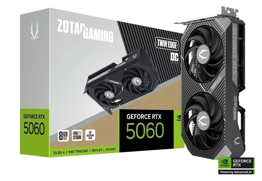 Card màn hình ZOTAC GeForce RTX 5060 Twin Edge 2 Fan OC 8GB GDDR7 2