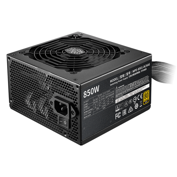 Nguồn máy tính COOLERMASTER 850W MWE V2 80 Plus Gold Non Modular 850W Đen/Black 3