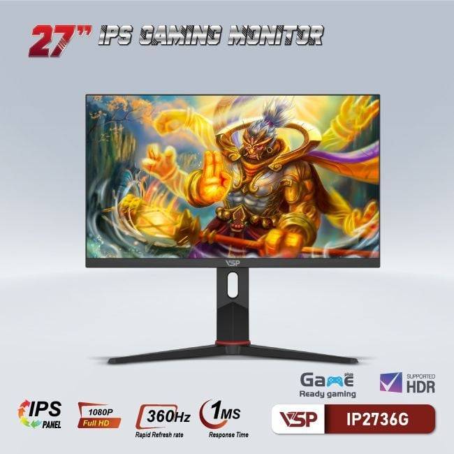 MÀN HÌNH PHẲNG ĐEN VSP IP2736G 27'' FHD 360Hz IPS TRÀN VIỀN 1Ms CHUYÊN GAME 4