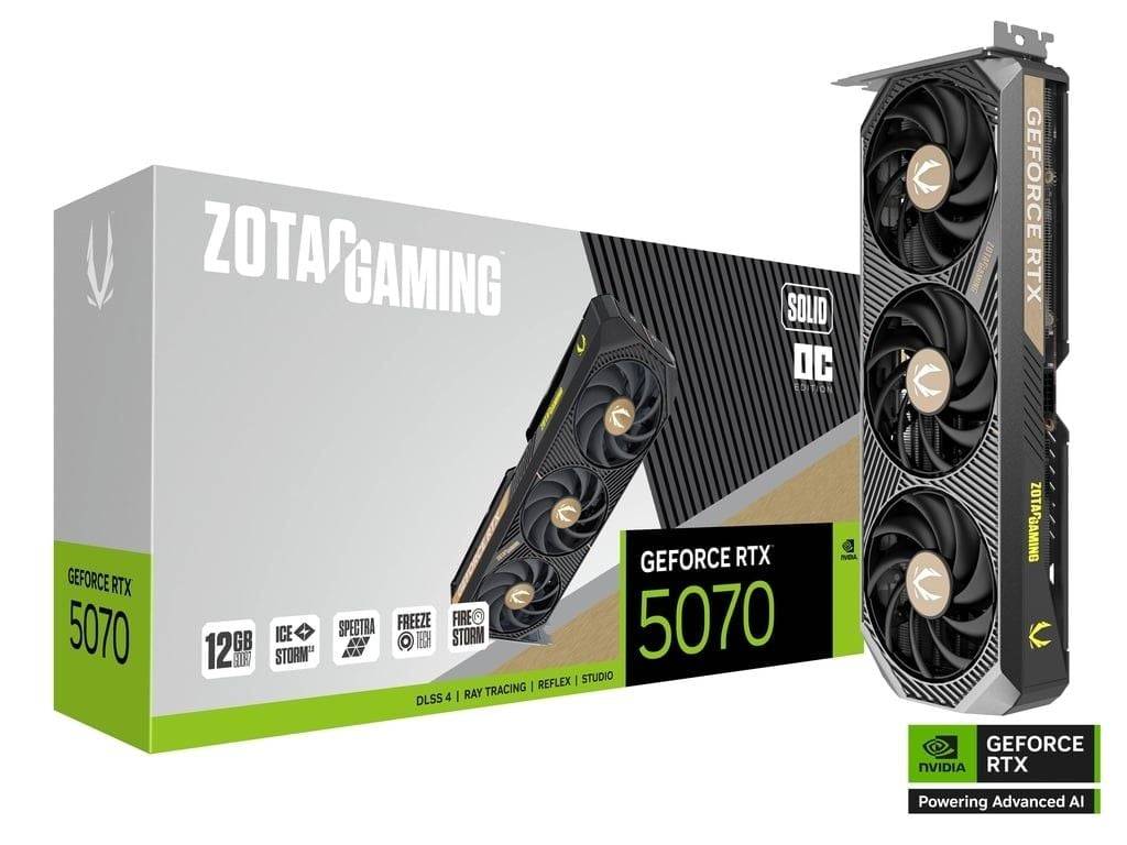 Card màn hình Zotac Gaming GeForce RTX 5070 Solid OC 12GB GDDR7 4