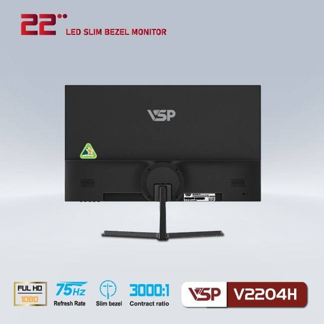 Màn hình phẳng Đen VSP V2204H 22'' FHD VA 100Hz 3ms 2
