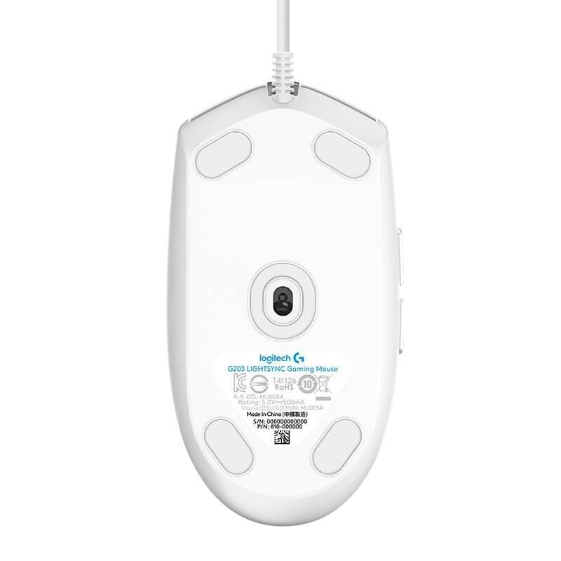 Chuột có dây G203 Lightsync Gaming Trắng/White 3