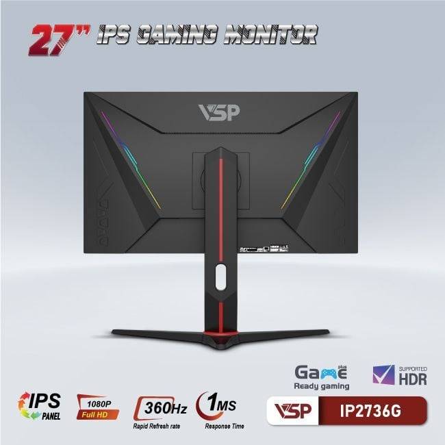 MÀN HÌNH PHẲNG ĐEN VSP IP2736G 27'' FHD 360Hz IPS TRÀN VIỀN 1Ms CHUYÊN GAME 10