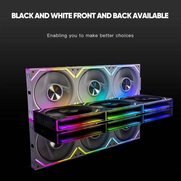 Fan Case Leopard V2RS ARGB - Black | Bộ 3 fan, gió ngược, ghép nối không dây