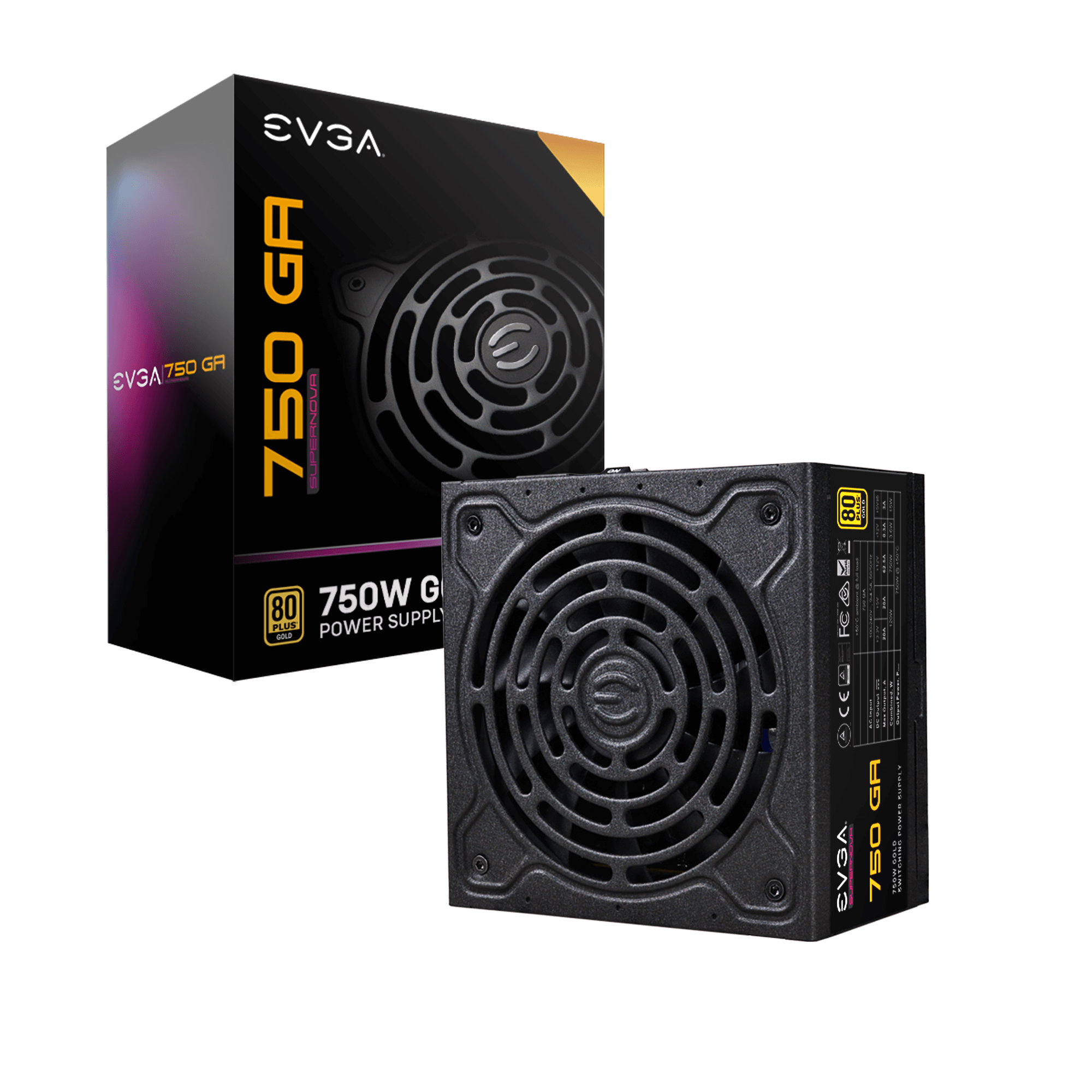 Nguồn EVGA SuperNova 750W GA | 80 Plus Gold, Full Modular 2