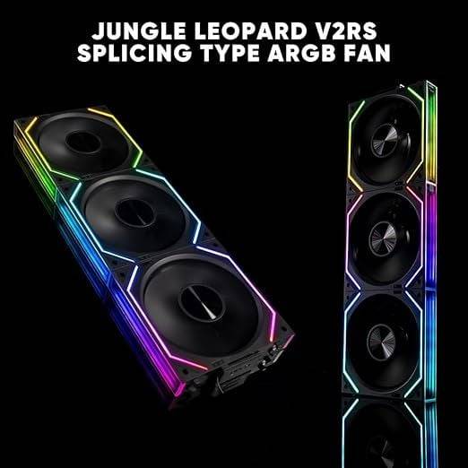 Fan Case Leopard V2RS ARGB - Black | Bộ 3 fan, gió ngược, ghép nối không dây 2