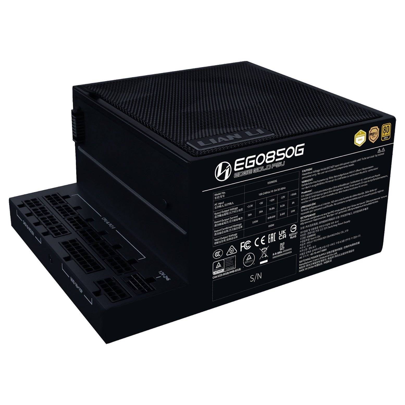 Nguồn máy tính Lian Li EDGE 850W Gold - Đen | Không kèm HUB (UPC PSULLEG850B.EU) 4