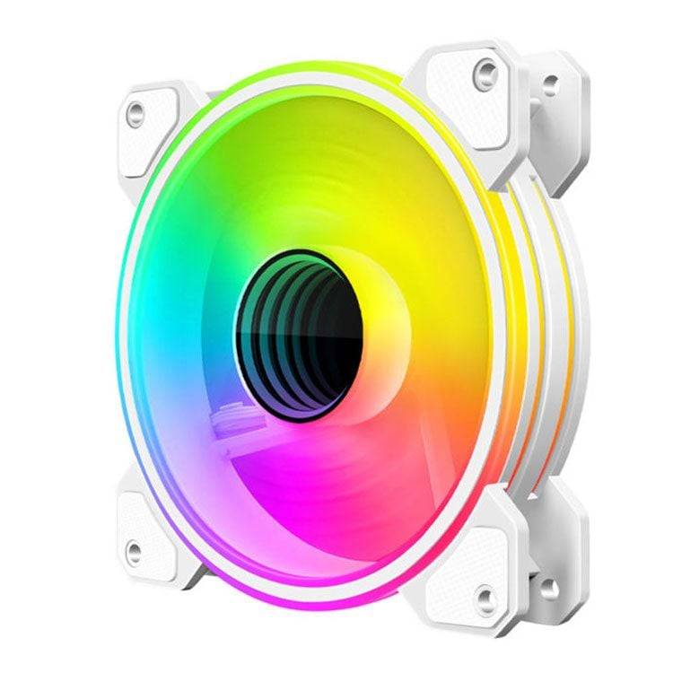 Fan Case Coolmoon WF1 Led RGB | Bộ 5 fan, kèm sẵn HUB + Remote, Trắng - Đen 3