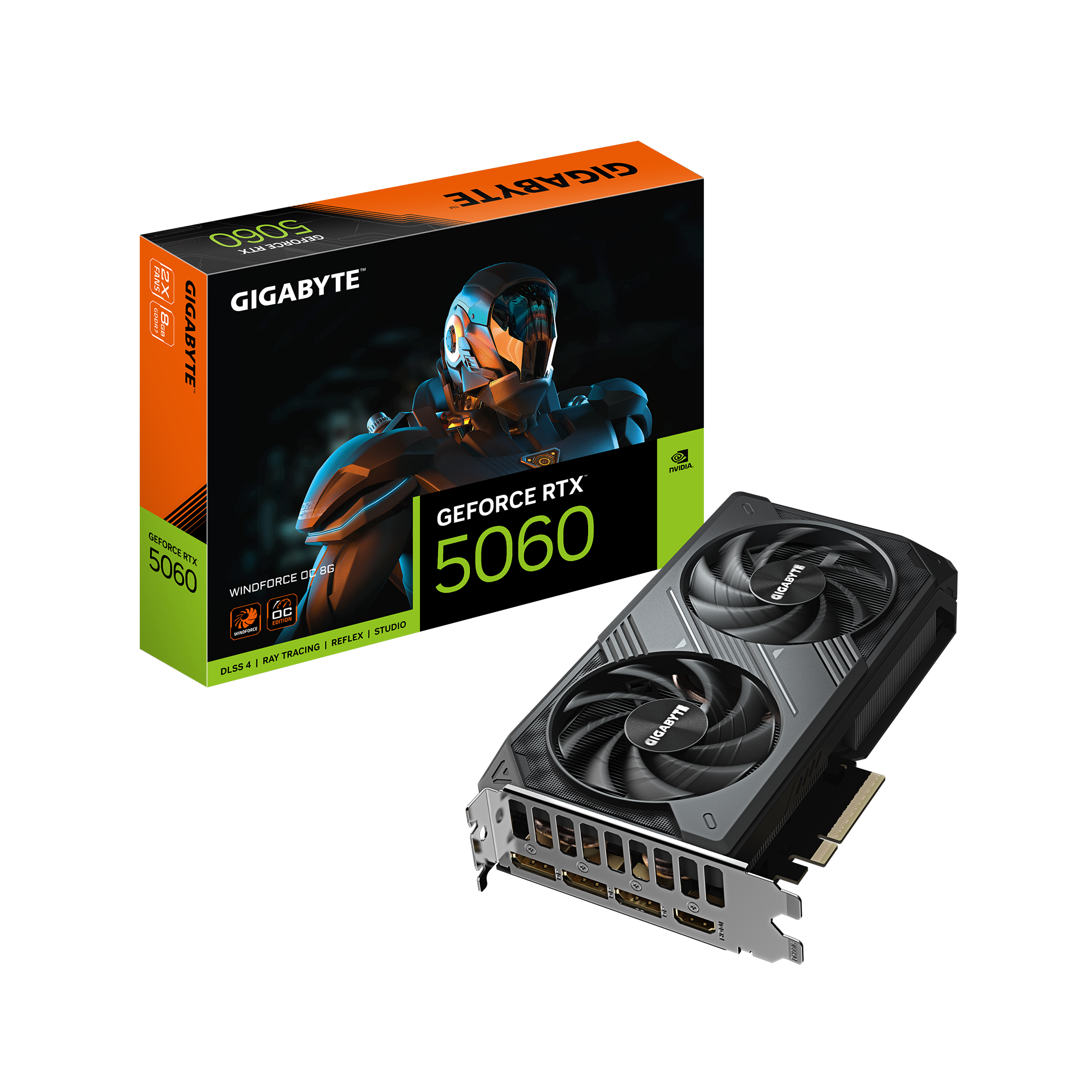 Card màn hình Gigabyte GeForce RTX™ 5060 WINDFORCE OC 8G