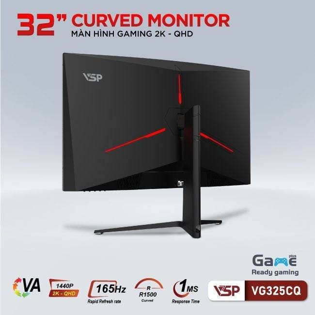 Màn hình VSP VG325CQ | 32 inch, 2K, VA, 165Hz, 1ms, cong