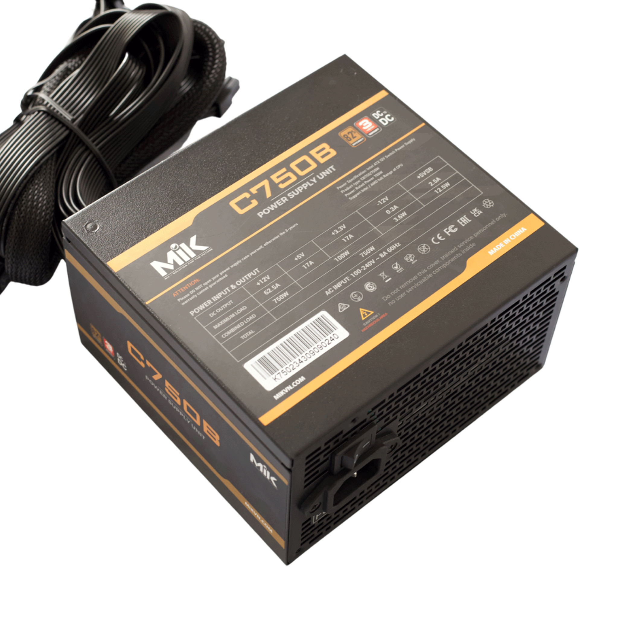 Nguồn MIK C750B | Hiệu suất 87%, DC to DC 7