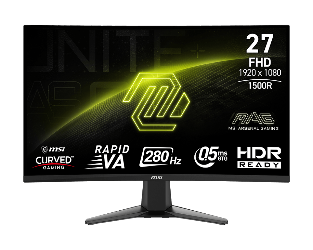 Màn hình gaming MSI MAG 276CXF | 27 inch, FHD, Rapid VA, 280Hz, 0.5ms, cong 5
