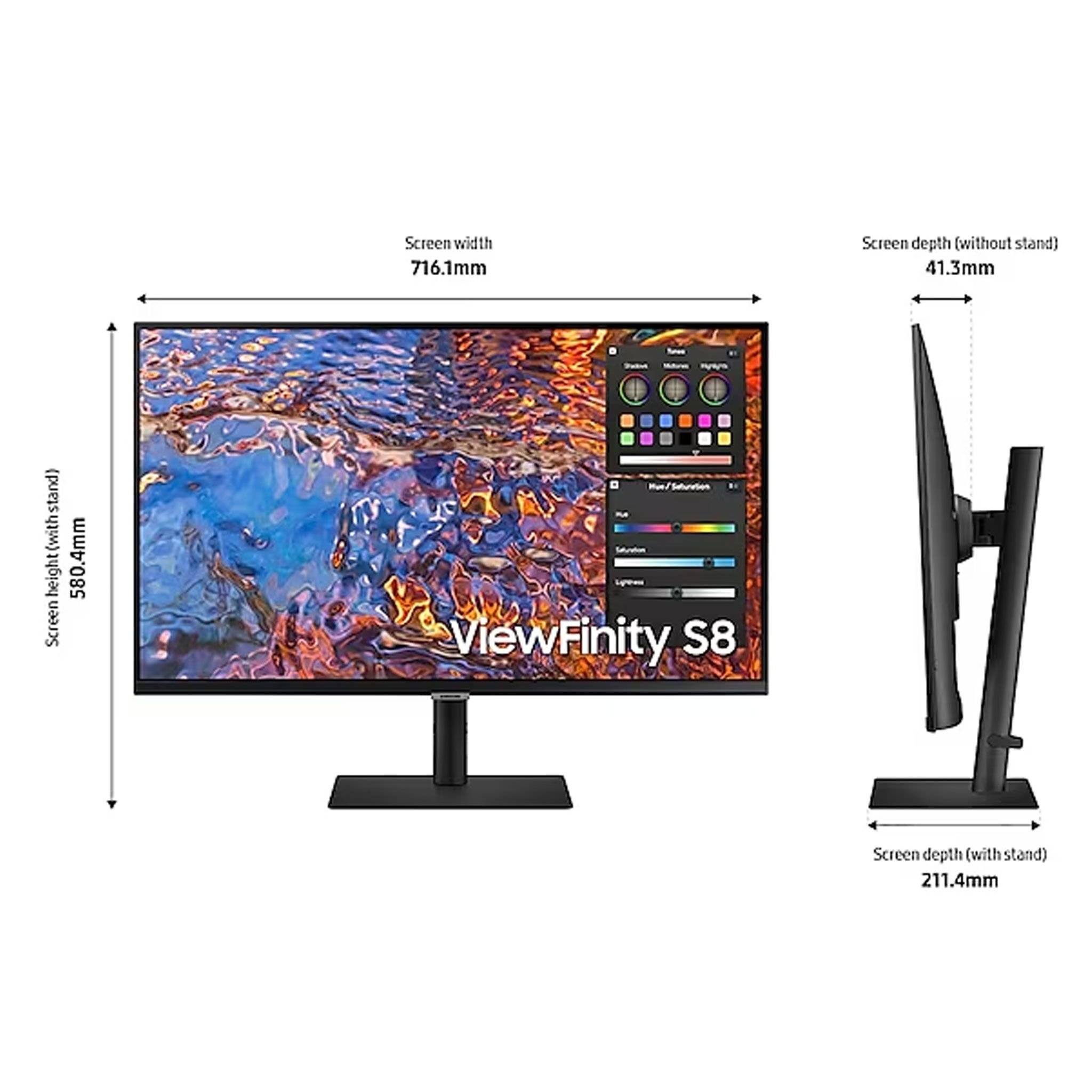 Màn hình Samsung ViewFinity S8 LS32B800PXEXXV | 32 inch, 4K, IPS, 60Hz, 5ms, phẳng 3
