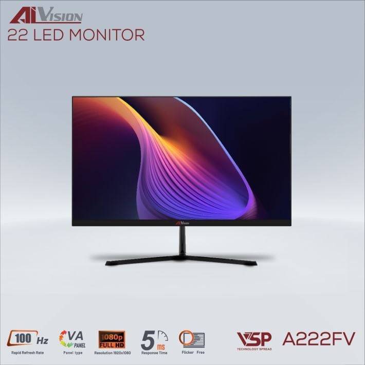 Màn hình văn phòng Aivision A222FV | 21.5 inch, FHD, VA, 100Hz, 5ms 5