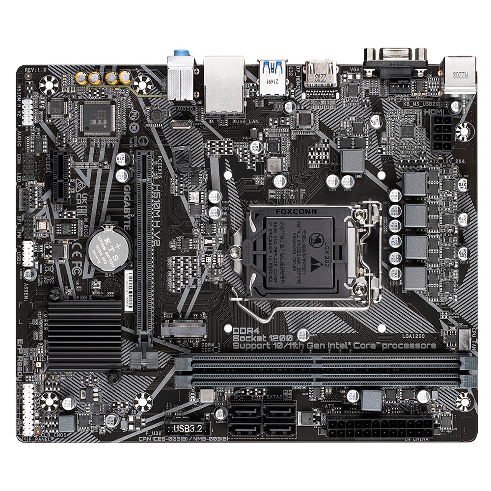 Mainboard Gigabyte H510M H V2 | Intel H470, Socket 1200, Micro ATX, 2 khe DDR4 3