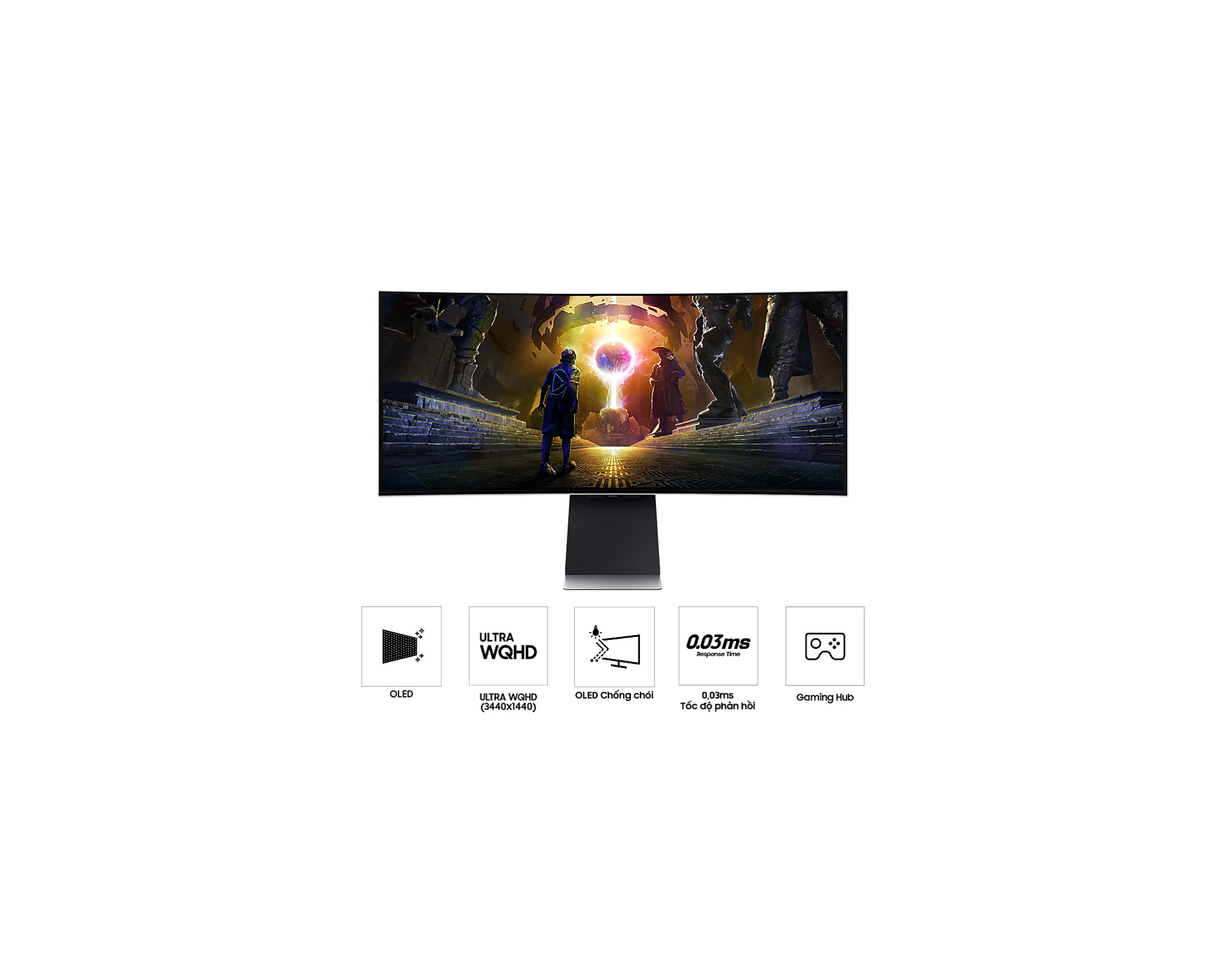 Màn hình Samsung Gaming LS34DG850SEXXV | 34 inch, Ultra WQHD, OLED, 175Hz, 0.03ms 5